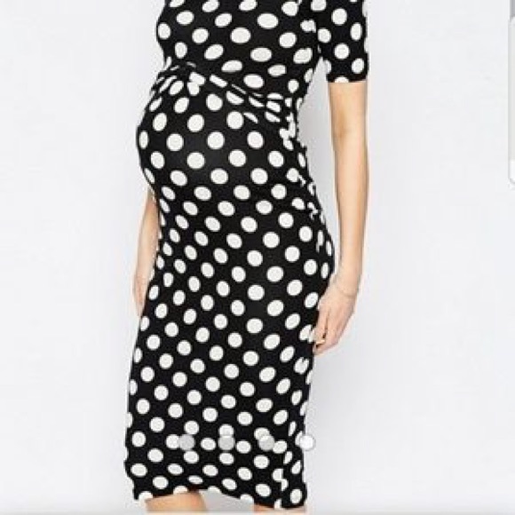 spotty maternity dress